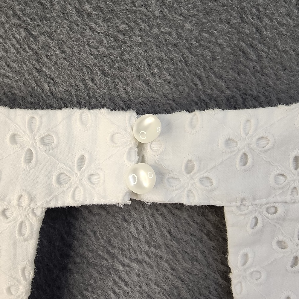 Vineyard Vines Womens White Eyelet Lace Sleeveless Dress Size 10 Feminine Preppy - Picture 16 of 16